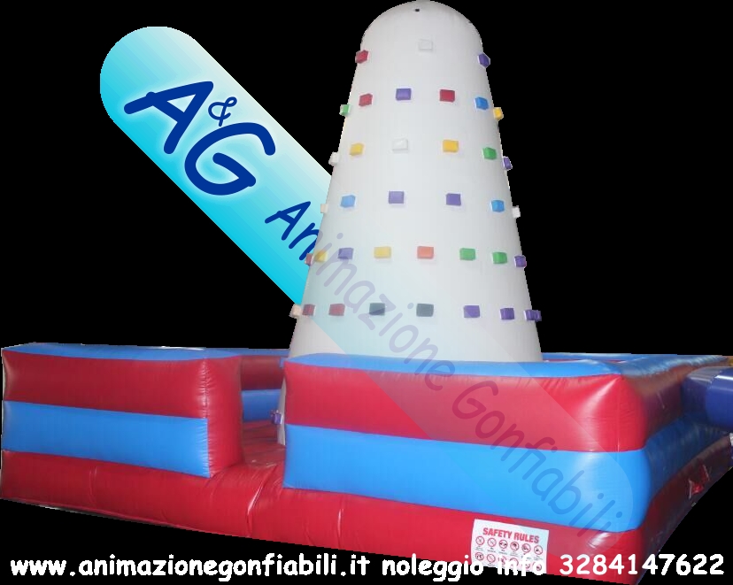 Noleggio arrampicata gonfiabile